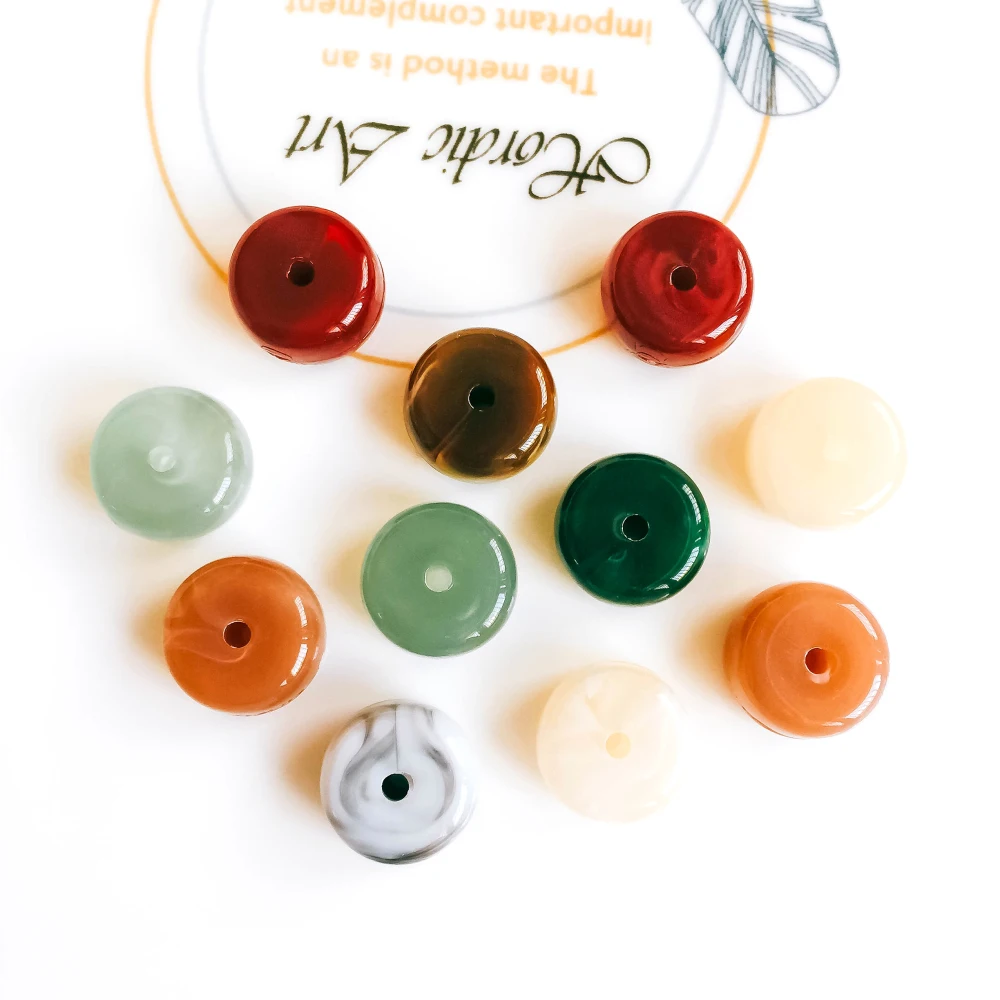 

ZEROUP Acrylic Resin Plastic Round Beads Earrings Pendant Accessories Supplies for Jewelry Making Diy Handmade Material 20pcs