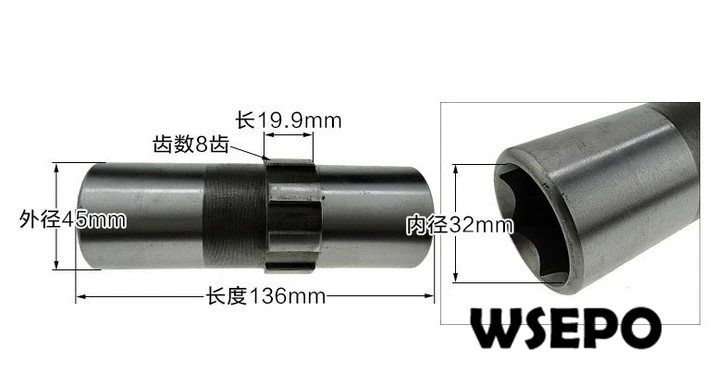 OEM Quality! Inner Hexagonal Output Sleeve for 178F/186F/L70/L100/188F Diesel Engine Powered Cultivator/Garden Tillers
