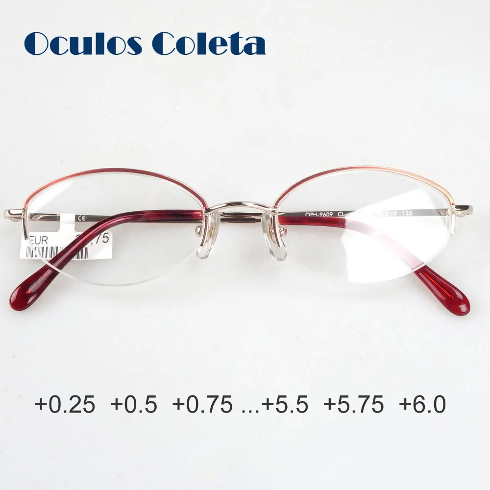 

Half rim reading glasses for men +0.25 +0.5 +0.75 +1.25 +1.5 +1.75 +2.25 +2.5 +2.75 +3.0 +3.25 +3.5 +3.75 +4.0 +4.25