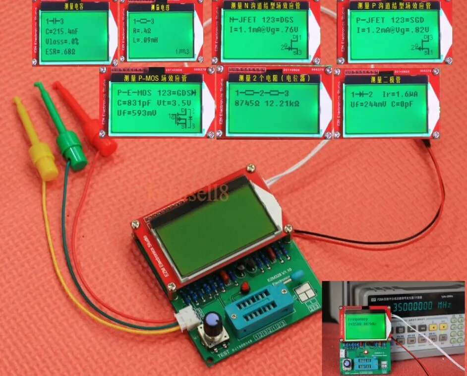 Mega328 Транзистор тестер ESR частота LCR диодный конденсатор метр PWM кальмарер с чехлом