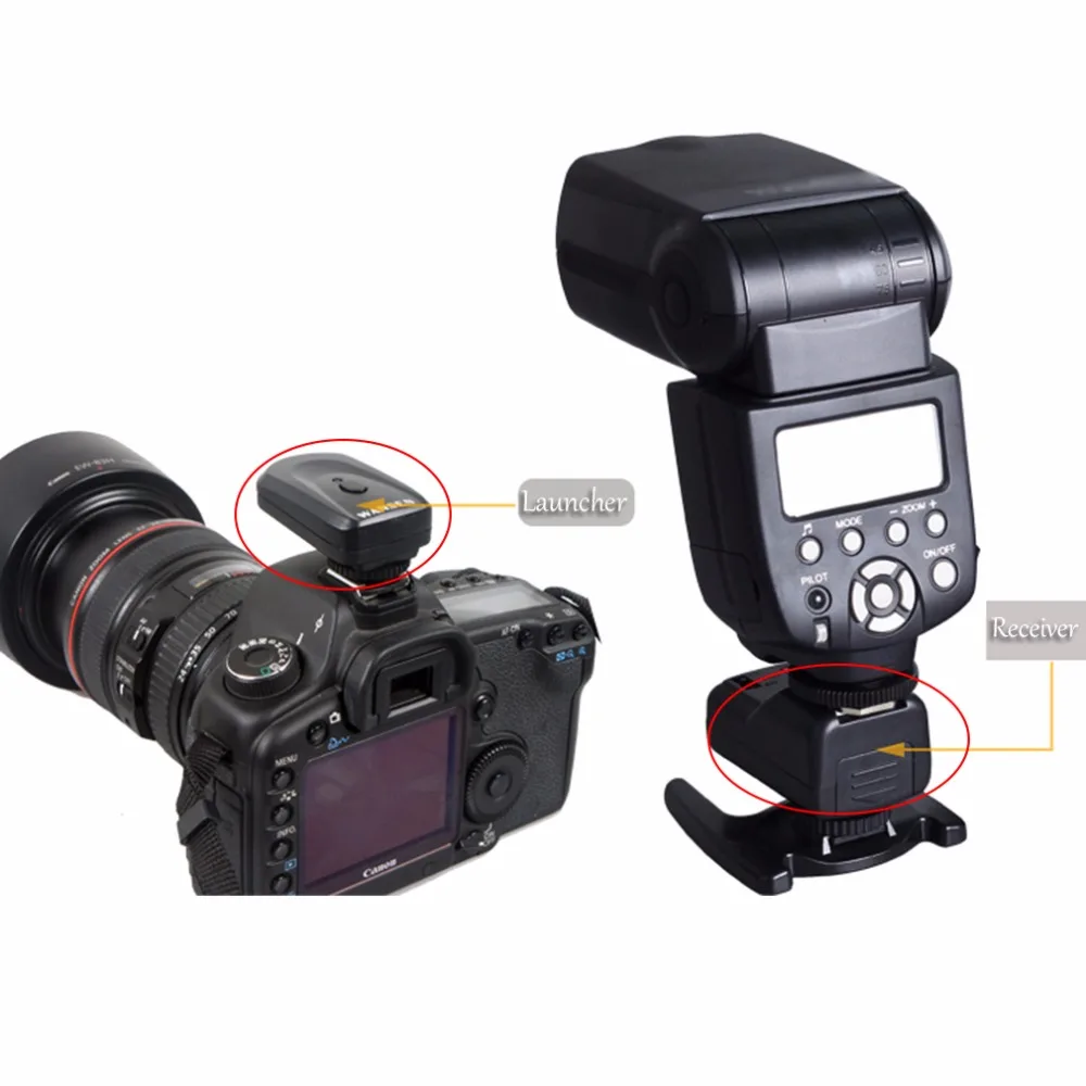 Transmissor de Rádio sem Fio de Disparo Cabo de Sincronização com pc para Flash de Estúdio Grupo com Pt-04gy Universal Canais Receptores Flash 3 Câmera 4 - Image 2