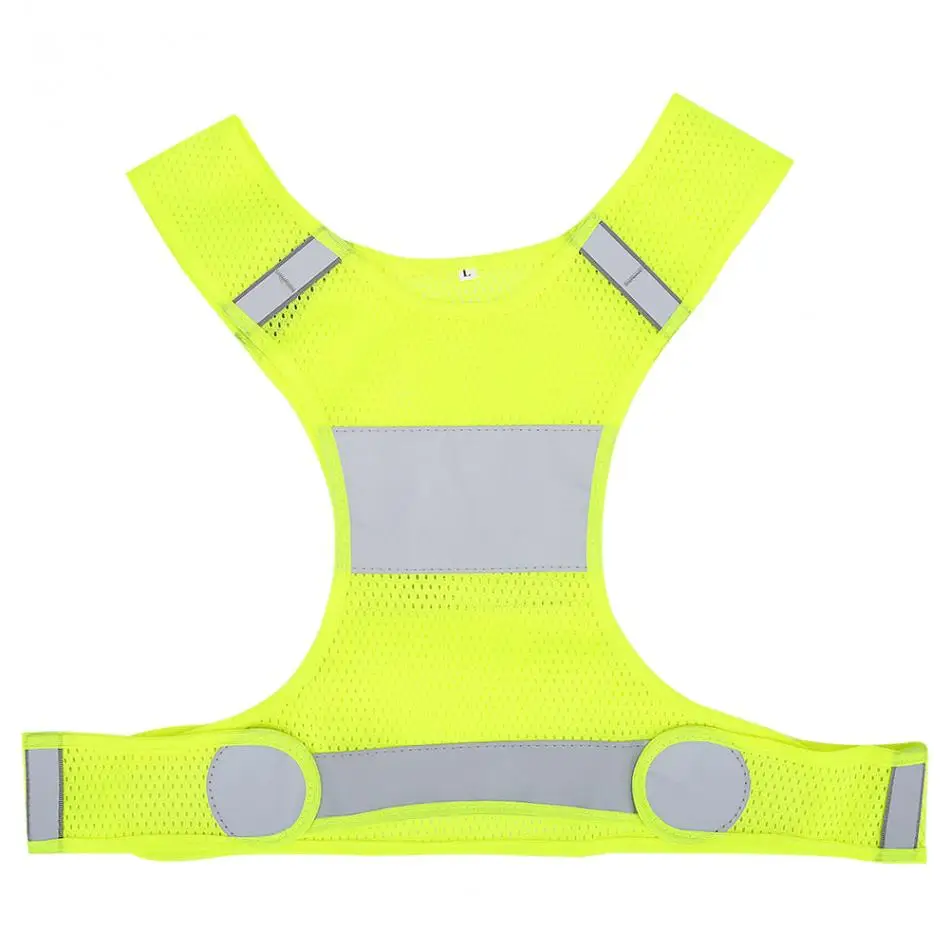 

Night Lights Cycling Vest Adjustable High Visibility Reflective Safety Vest Night Running Cycling Security Clothing L