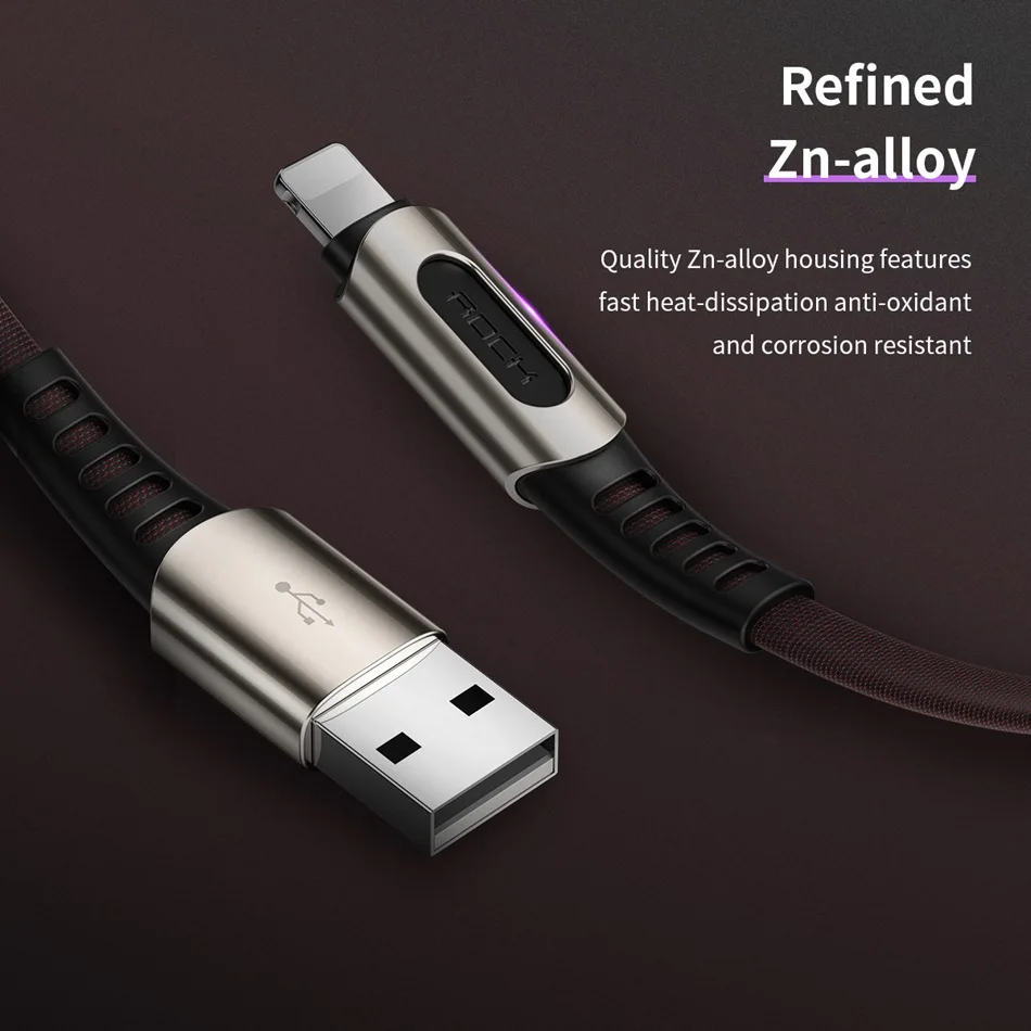 ROCK 3 в 1 USB кабель для смартфонов Microusb type-C зарядный кабель для iPhone зарядный кабель Micro USB зарядное устройство Дата шнур