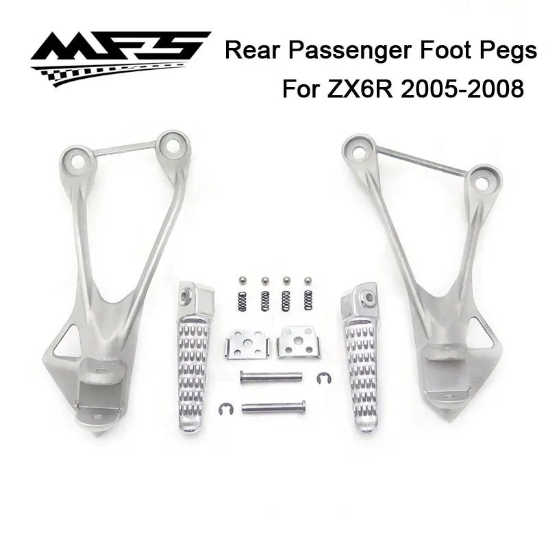 

Motorcycle Rear Passenger Foot Pegs for Kawasaki Ninja ZX6R 2005 2006 2007 2008 Bracket Footrests Footpegs Foot Rests