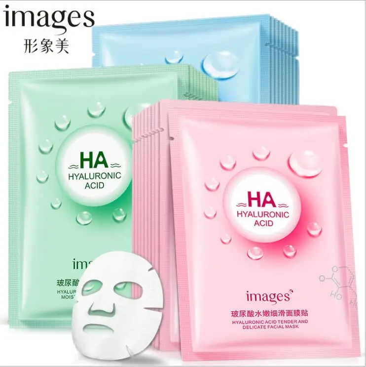

1Pcs Hyaluronic acid Facial Mask Moisturizing Hydrating Skin Care Oil Control Shrink Pore Anti aging Anti wrinkle