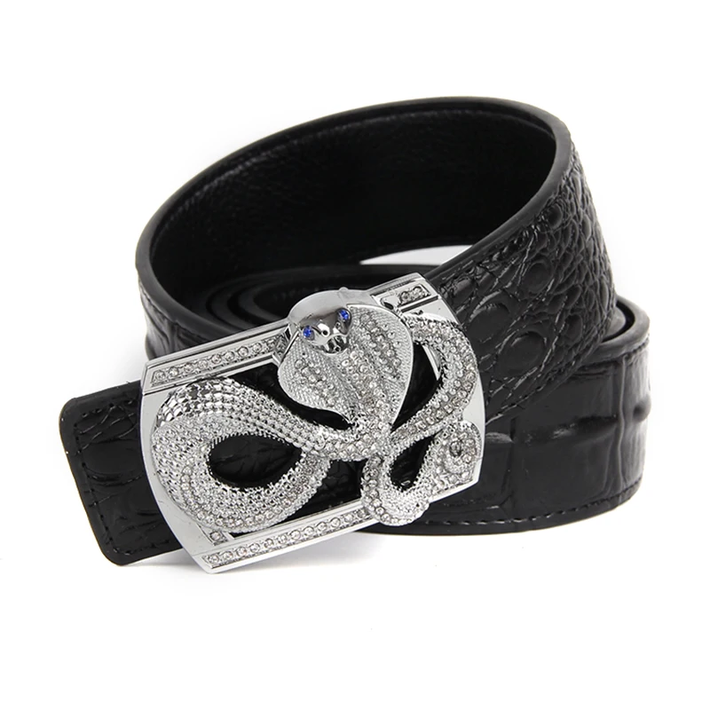 Aburo новые джинсы riem ковбой Классический Крокодил stijlvolle riemen mannen glad gesp taille riem джинсы