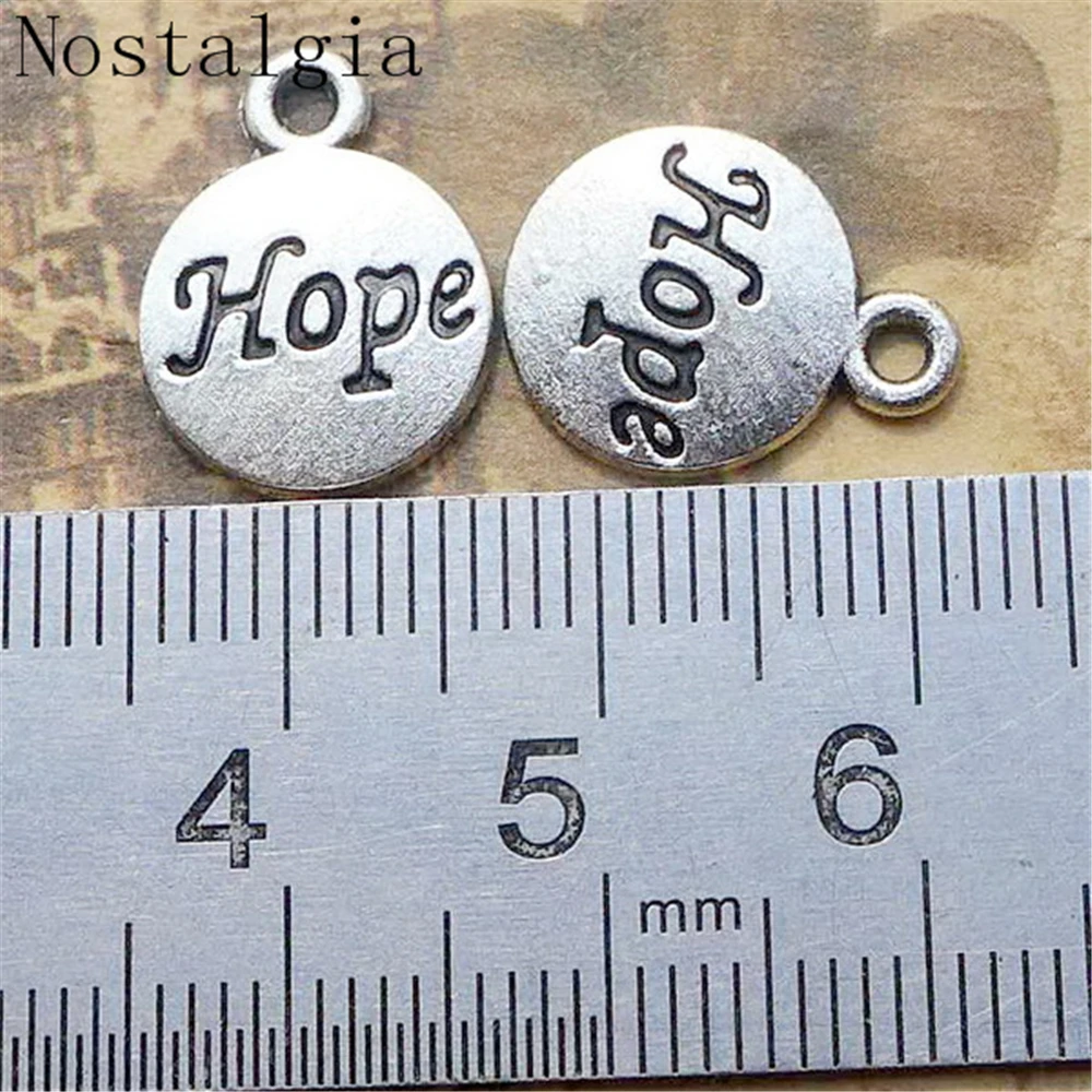 50 шт., античные браслеты с буквенным принтом «Надеюсь», подходят для Diy, ручная работа, подвесные колье, сделай сам, металлические ювелирные изделия 50 шт., античные браслеты с буквенным принтом «Надеюсь», подходят для Diy, ручная работа, подвесные колье, сделай сам, металлические ювелирные изделия