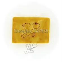 Рисунок медведя, Мини diy, печать для мыла, печать с ручкой 40*33 мм(na022