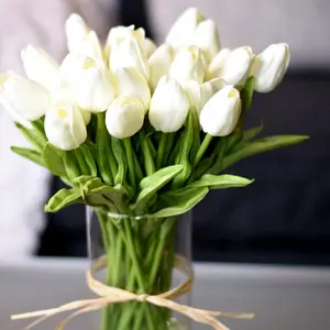 Tulip Flowers Artificial-Bouquet Wedding-Decoration Home-Garen-Decor Real-Touch for 10PCS Tulip Flowers Artificial-Bouquet Wedding-Decoration Home-Garen-Decor Real-Touch for 10PCS