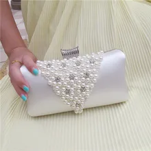 Perlen Frauen Abendtaschen Diamanten Neue Ankunft Kleinen Geldbeutel Tag Erfasst Handtaschen Rosa/Weiß Perle Hochzeit Taschen