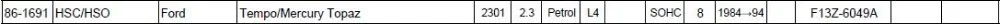 86-1691 HSC HSO