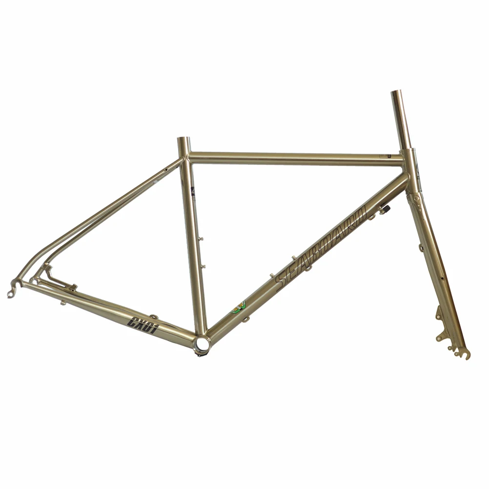Top SEABORAD Chrome CX Road bike Frame Fork 700C Classic Cyclocross Cr-mo Frameset Disc Brake 4130 Heat Treat Steel Frame Forks 1 Top SEABORAD Chrome CX Road bike Frame Fork 700C Classic Cyclocross Cr-mo Frameset Disc Brake 4130 Heat Treat Steel Frame Forks 1