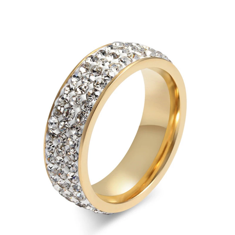 best seller black shiny cz stone gold color stainless steel 316l unisex crystal ring for him - Wedding Ring For Him best seller black shiny cz stone gold color stainless steel 316l unisex crystal ring for him - Wedding Ring For Him