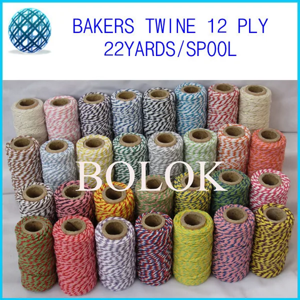 

Пекарская шпагат (22 ярдов/катушка) (6 шт./лот) 37 видов цветов, цветная хлопковая веревка, Упаковочная веревка, оптовая продажа, Бесплатная доставка