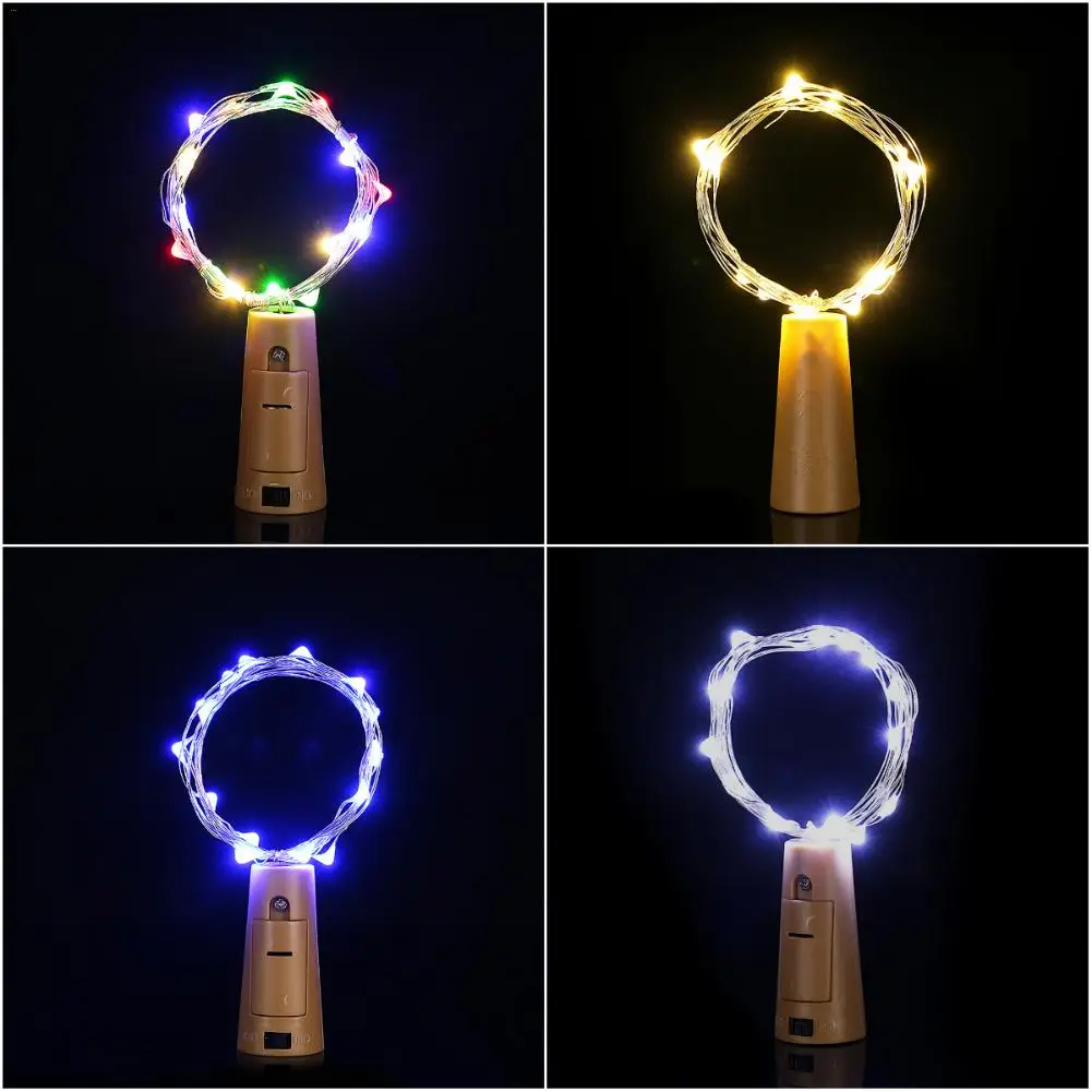 

2m 20-LED Copper Wire String Light With Bottle Stopper Led Lights Decoration Fairy Lamp Party Home Christmas Wedding Decoration4