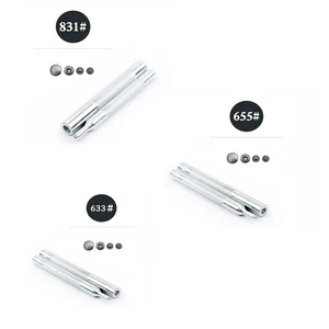 2 шт оснастки кнопки Кожа ремесло Инструменты дырокол заклепки Кнопка сеттер база Рабочий набор инструментов DIY пробивая отверстия 655 #633 #831 - изображение