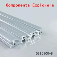 Произвольная резка 1000 мм 15100 алюминиевый экструзионный профиль, серебристого цвета