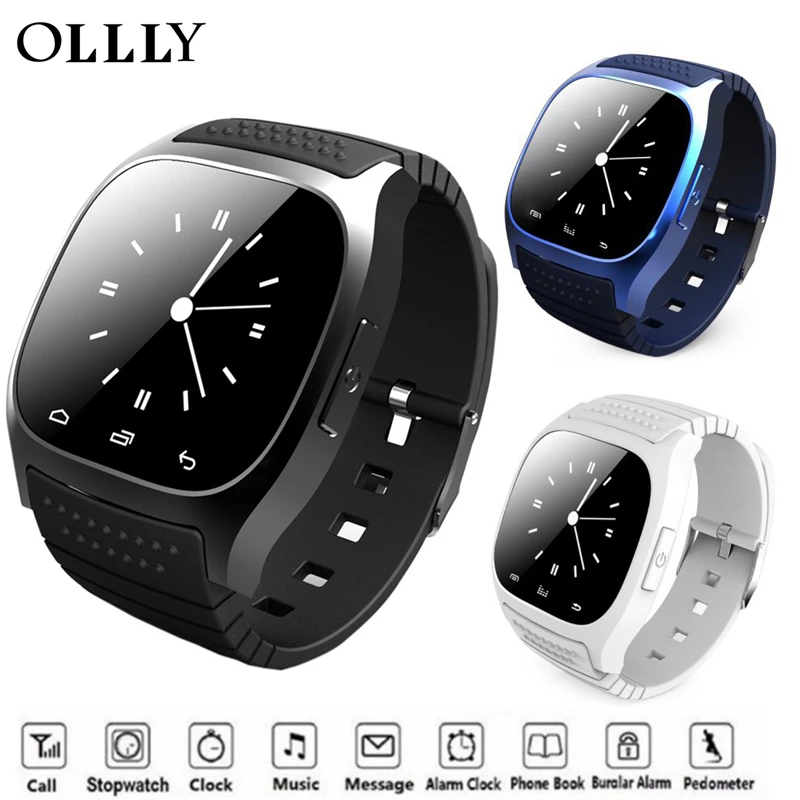 Ollly M26 SmartWatch Bluetooth 3.0 Смарт часы с alitmeter музыкальный плеер шагомер вызов SMS