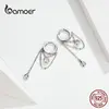 bamoer Waterdrop Round Geometric Chain Dangle Earrings for Women Sterling Silver Female Fashion Jewelry Orecchini SCE638 ► Photo 3/6