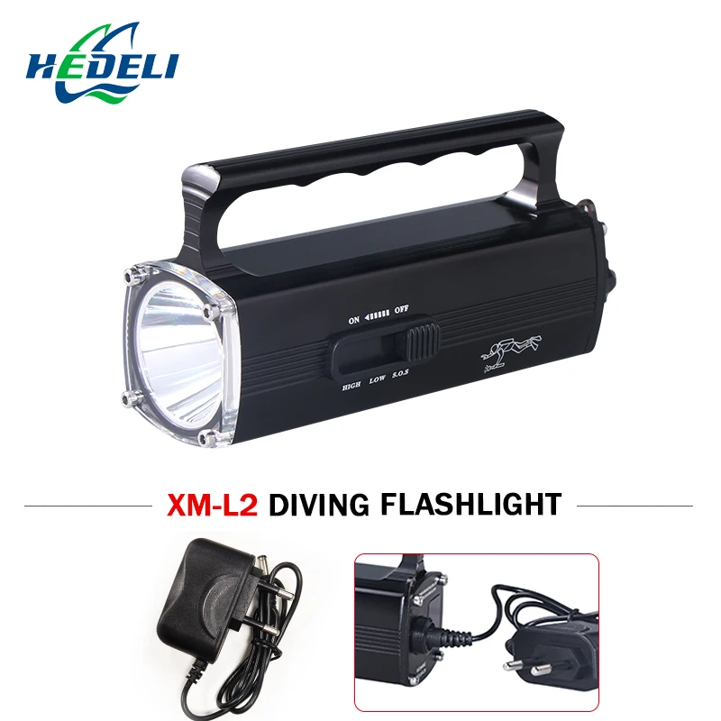 

100 M underwater light powerful led diving flashlight torch rechargeable led flash light portable CREE XM L2 flashlights lamp