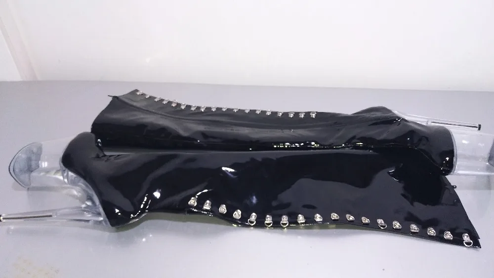 High quality Crystal Platform woman shoes Nightclub Steel tube dance performance Boots 20cm Thin Heels mujer Dance Shoes