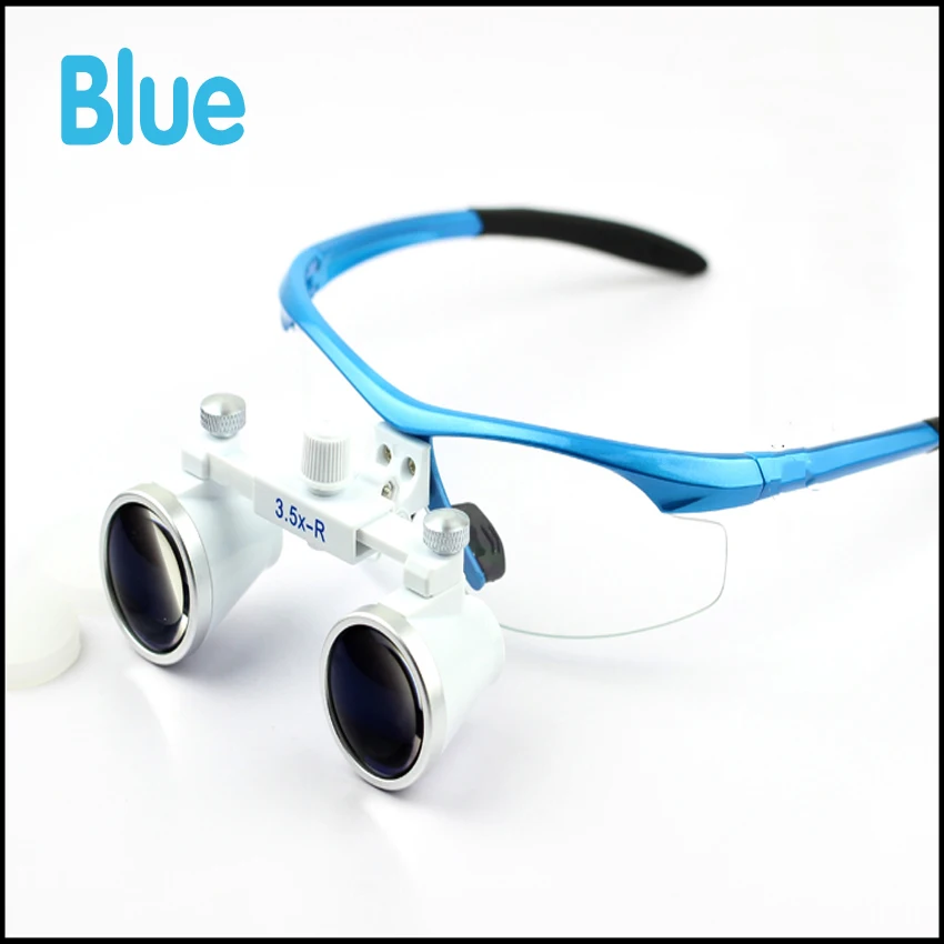 1PC Dental Equipment Surgical dental glasses 3.5X420mm +LED Head Light Lamp dental lab Medical