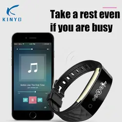KINYO смарт-браслет мониторинга сердечного ритма IP67 водонепроницаемый Фитнес трекер Smart Bluetooth браслет для Android IOS PK miband 2