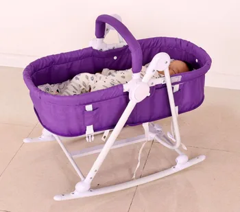 

Baby Cribs Bedding Mother & Kids baby lounger Aluminium tube + Oxford cloth baby bassinet cradle rocking bed 90*47*75CM hot