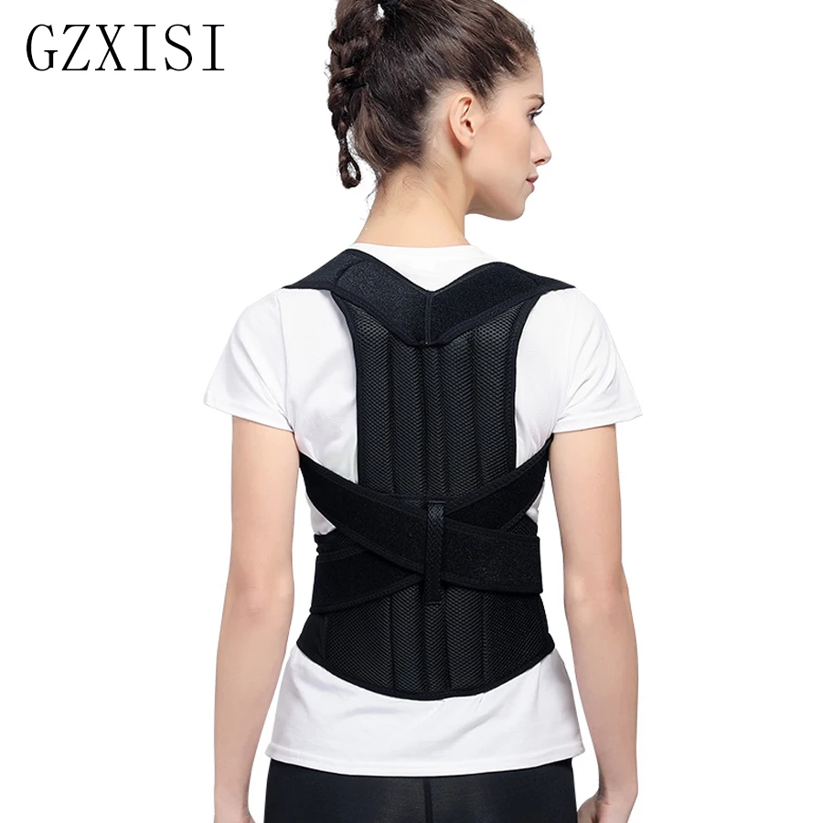  Male Female Body Shaper Adjustable Posture Corrector brace shoulder back support belt Lumbar Suppor