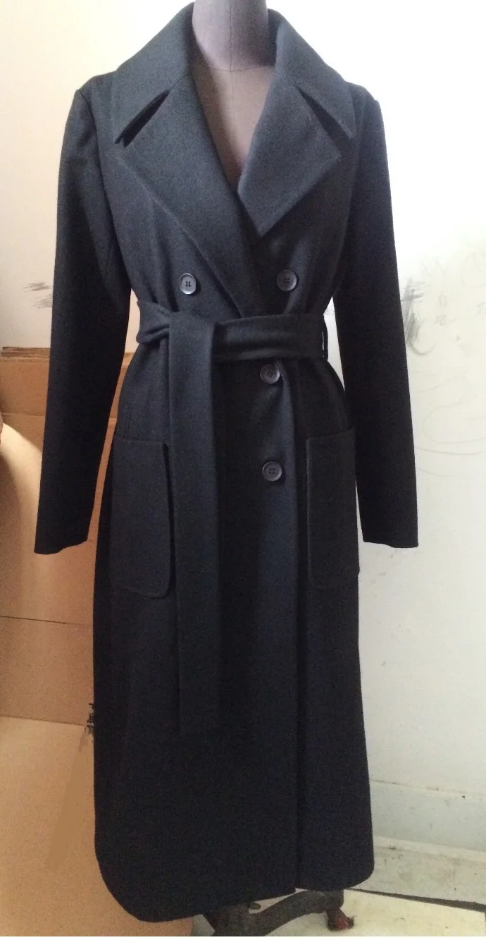 X-Long Wool Peacoats With Belt Autumn Winter 2018 New Slim Elegant Women's Camel Wool Trench Coats 2018 autumn Spring coat women X-Long Wool Peacoats With Belt Autumn Winter 2018 New Slim Elegant Women's Camel Wool Trench Coats 2018 autumn Spring coat women