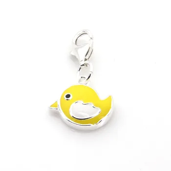

Hemiston Thomas Small Lovely Yellow Duck Birds 100% 925 Sterling Silver Charm Jewelry for Women and Men Party Gift TS 829