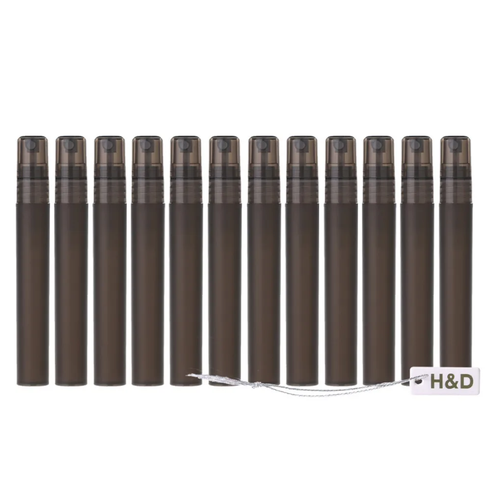 Черный 12 шт 10 мл модная мини бутылка для парфюмерии с распылителем Косметические Контейнеры Макияж спрей распылитель дорожные розлива