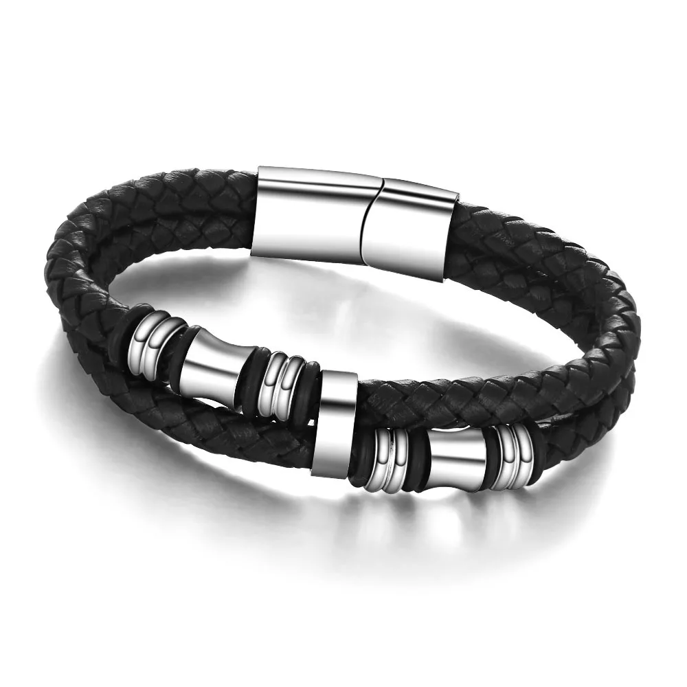 Fashion Stainless Steel Men Bracelet Bangles 185mm 200mm 215mm Genuine
