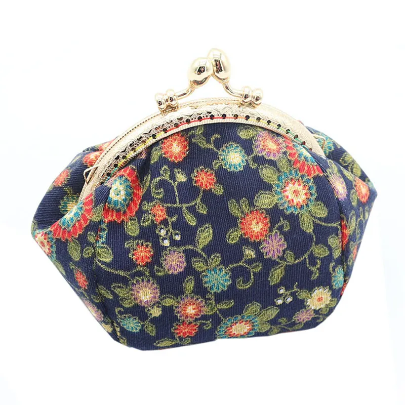 Модный женский Ретро винтажный маленький кошелек с цветком, сумочка клатч#0 - Цвет: Multicolor B