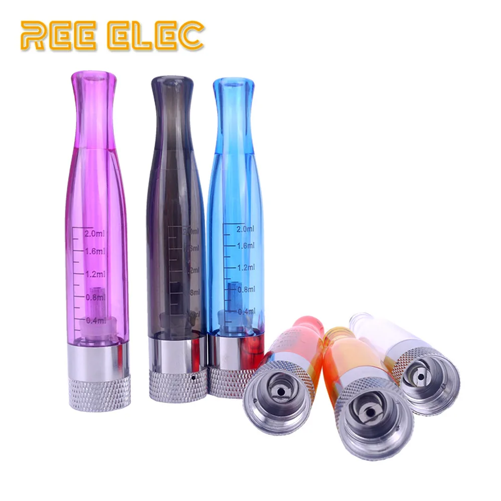

3Pcs H2 Electronic Cigarette Atomizer 2.0ml fit Ego Evod 510 Thread Battery Vaporizer for Liquid No Leaking Atomizer