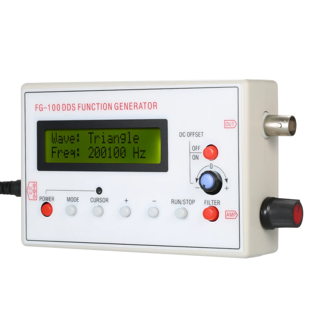 

1HZ-500KHZ DDS Functional Signal Generator Frequency Generator Sine + Square + Triangle + Sawtooth Waveform