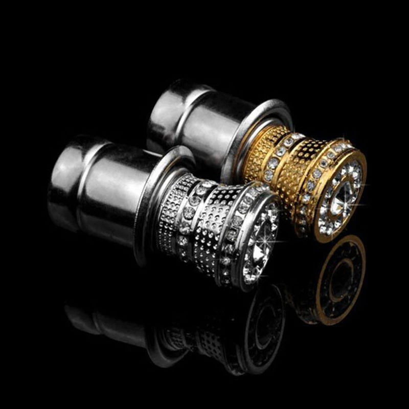 JXLCLYL Luxury Crystal Rhinestone Bling Car Iron 12V Cigarette Lighter Golden
