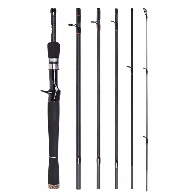 

LEO Rod 6 Section Carbon Casting Fishing Rod Travel Rod Casting Fishing Pole Lure Saltwater Rod