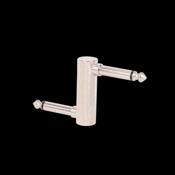 

10PCs Copper Plug Connector 6.35 Audio Male-to-male Elbow 90 Adapter 6.5 Mono Tuner Connection