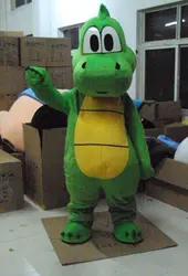 Зеленый дракон Динозавр-талисман костюм маскарадные костюмы маскот для взрослых подарок на Хэллоуин Карнавал Вечерние