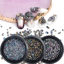 1 шт смешанные цвета галька Стразы для ногтей неправильной формы Икра бисер дизайн хрустальный камень украшения для ногтей маникюр TR958