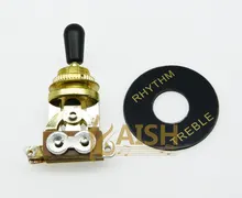 KAISH гитара 3 способ тумблер золото с черным кончиком и пластиной для ЛП СГ