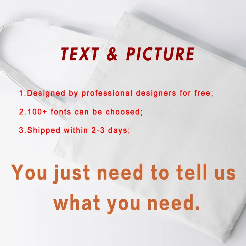 Custom Tote Bag Shopping Add Your Text Print Original Design White Zipper Unisex Fashion Travel Canvas Bags Custom Tote Bag Shopping Add Your Text Print Original Design White Zipper Unisex Fashion Travel Canvas Bags