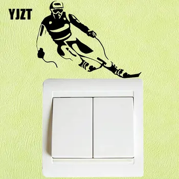 

YJZT Wall Sticker Winter Sport Ski Skier Vinyl Decal High-quality 8SS2277