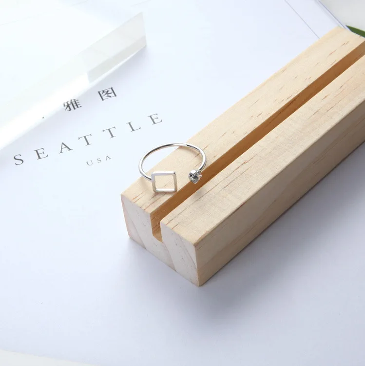 Punk Fashion 2018 New Ring Simple Geometric Polygon Triangle Square Open Crystal Lady Wholesale Sales Ring Rings For Women - Image 4