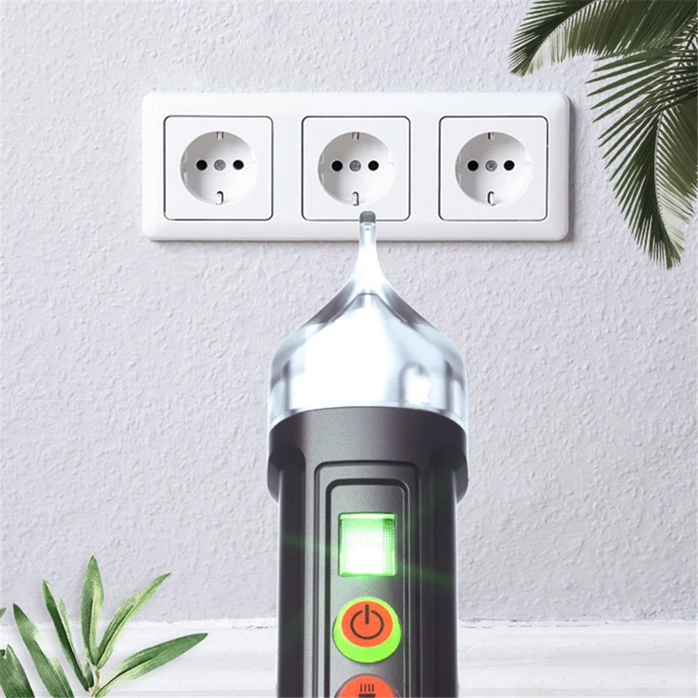 

High Precision Electric Voltage Detector Safely AC Voltage Meter Tester Pen Non Contact Socket Wall Power Outlet Test LED Light