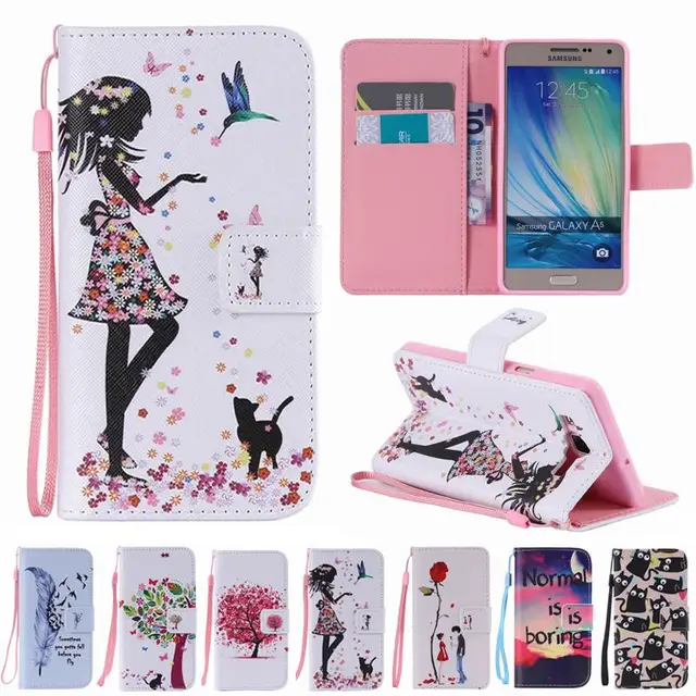 Cheap For Coque Samsung Galaxy A5 Case Wallet Leather Luxury Case Flip Cover For Carcasa Samsung Galaxy A5 2015 Cover Case A500 A5000