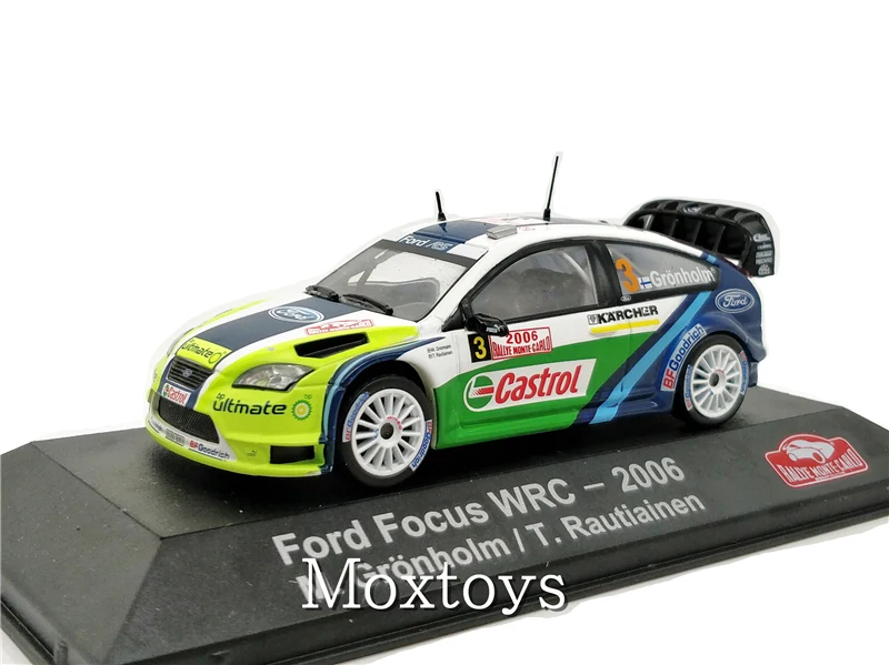 

1:43 ATLAS Editions Collections Rally Monte Carlo Model Car Ford Focus WRC 2006 Diecast Miniature Racing