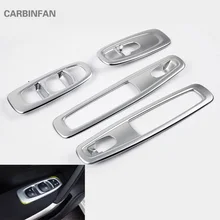 Автомобильная дверь окно подъема панельные крышки обод хромированный стиль интерьера Стикеры для Renault Kadjar C595