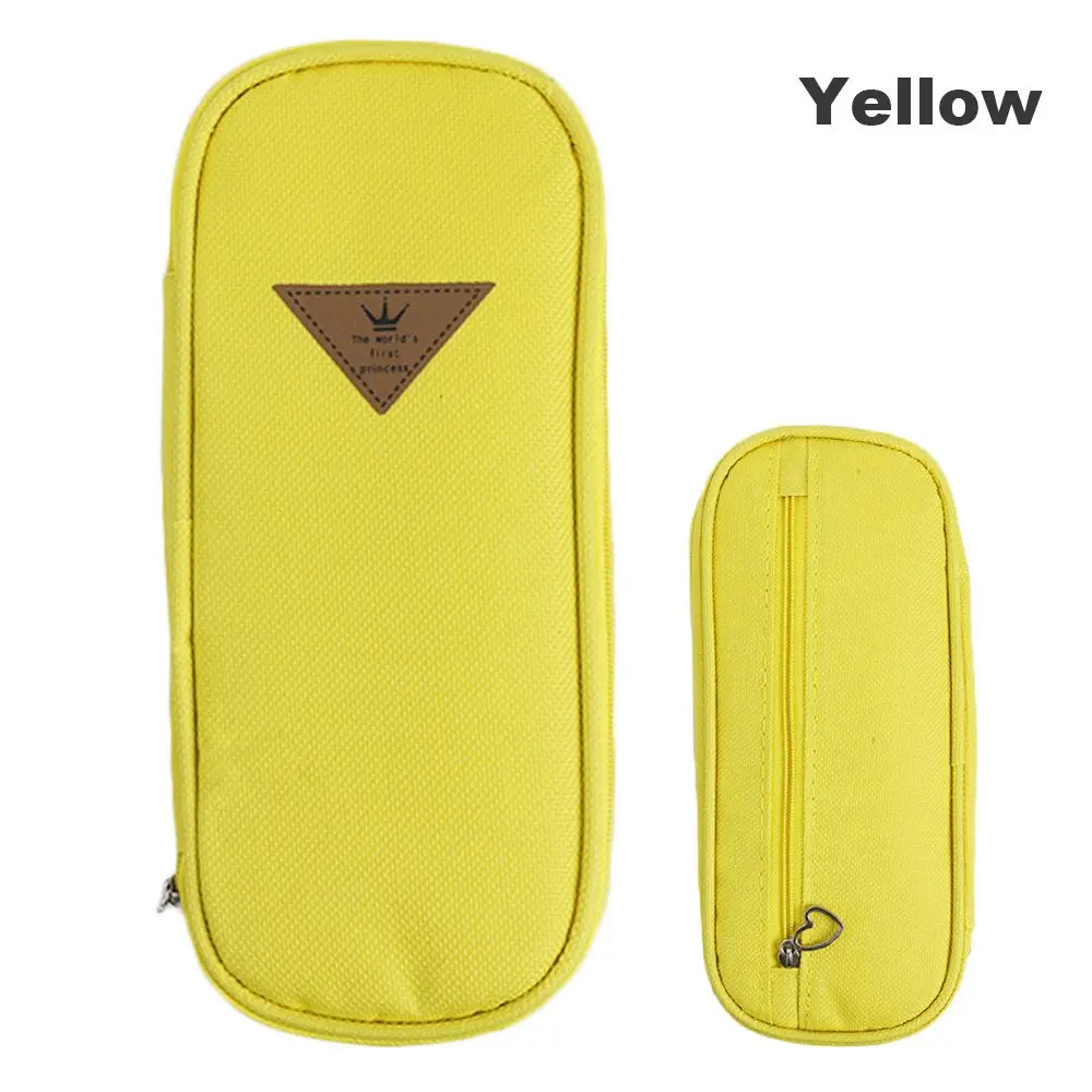 Корейский стиль большой Ёмкость Карамельный цвет матерчатый многофункциональные Канцтовары торговый организатор мешок SchoolSupply - Цвет: yellow